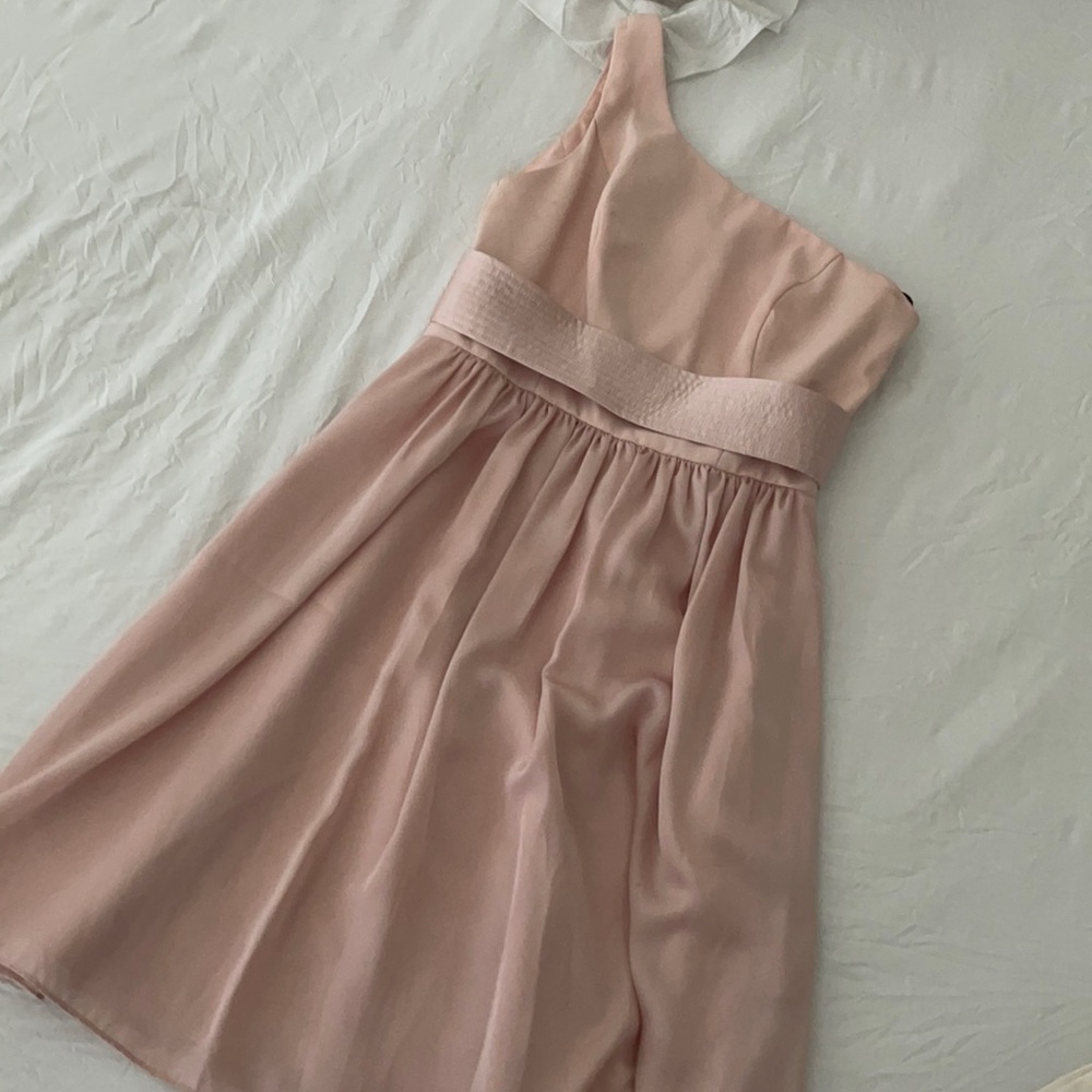 White by Vera wang bridesmaid dress pink